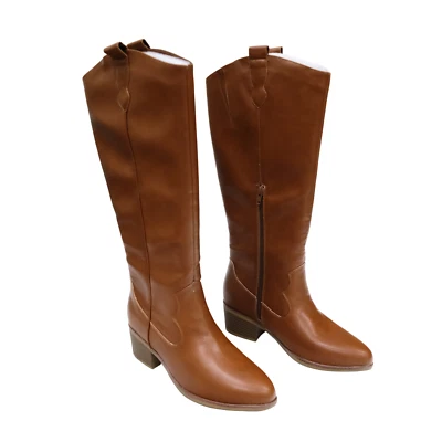 The Pioneer Woman Tall Boot Brown Cognac Wide Calf Width Size 8.5 - Image 1 of 4
