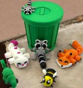 Papelera Animales Paquete con Papelera - 5 Animales Medianos Surtidos Articulados - Imagen 1 de 8