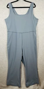 Old Navy Active Womens Sleeveless Flared Leg Jumpsuit 2XL PowerSoft Go Dry EUC - Picture 1 of 12