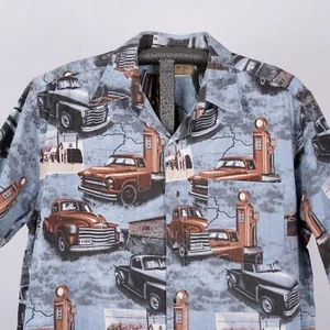 Clearwater Outfitters Men's Short Sleeve Button Up Classic Truck Theme SZ LARGE - Picture 1 of 8