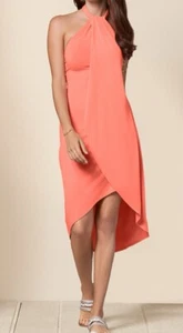 Nwot Pink Waterfall Venus Dress Halter Maxi - Picture 1 of 1