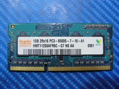 MacBook A1286 Hynix 1GB 2Rx16 PC3-8500S SO-DIMM Memory RAM HMT112S6AFR6C-G7 - Image 1 of 3