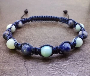 Mens Wrap Bracelet Cuff Wristband Jewellery Bangle Gemstones Beaded Braided Rope - Picture 1 of 5