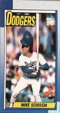 1990 Topps # 605 Mike Scioscia Los Angeles Dodgers