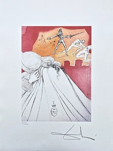 SALVADOR DALÍ - Hamlet stabs Polonius - signed, limited edition, 50x66 cm - Picture 1 of 6