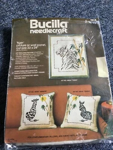 Vintage Bucilla Needlecraft Tiger Kit 22x28" - ohne Nadel - Bild 1 von 3