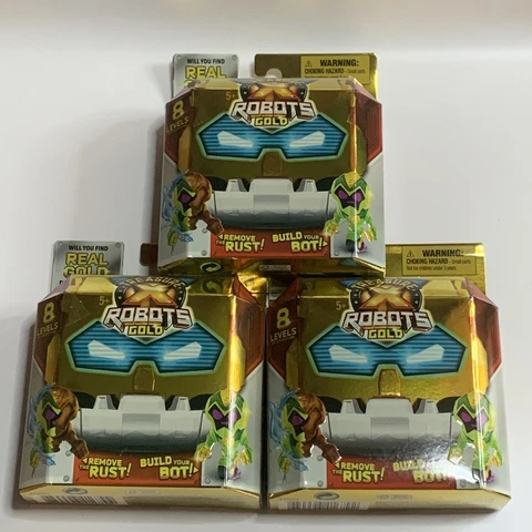 Lot Of 3 Treasure X Robots Gold Mini Treasure Bots 8 Levels of Adventure Cover