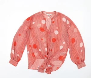 NEXT Womens Red Polyester Blend Button-Up Size 12 - Picture 1 of 10