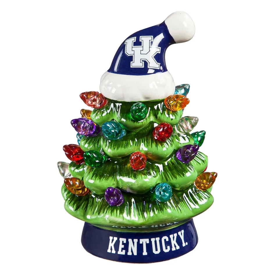 Árbol de Navidad de mesa LED de cerámica de 4 pulgadas, Universidad de Kentucky Foto 1 de 1