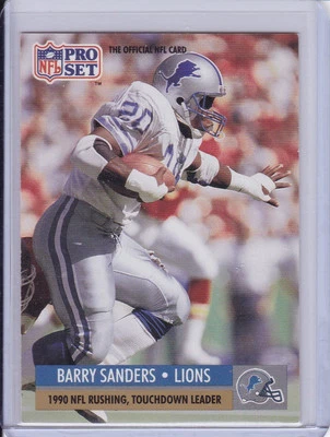 Barry Sanders 1991 Pro Set Football Card 10 Grade MT - Image 1 of 2