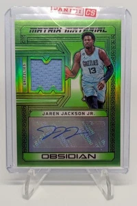 2022 Obsidian JAREN JACKSON JR Matrix Material Green Flood Auto 13/20 JSY Match! - Picture 1 of 3