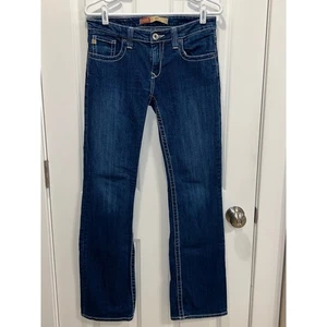 Big Star Remy Low Rise Jeans Embellished Pockets Dark Wash Denim 29R - Bild 1 von 5