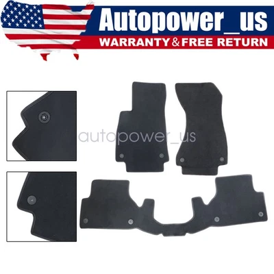Floor Mats Carpet Replacement For 2018-2024 Audi A5 S5 Sportback Velour Black - Image 1 of 4