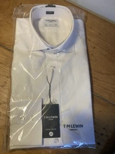 T M Lewin Langarm Hemd Gr. 16 Slim Fit Bügelfrei Neu im Paket #11 - Bild 1 von 5