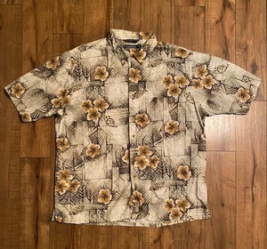 #1035 Nautica Men’s Short Sleeve Shirt 2X Floral Design Multicolor - Picture 1 of 9