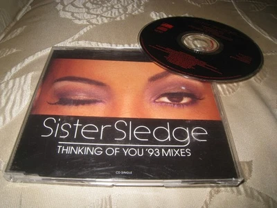 SISTER SLEDGE THINKING OF YOU '93 MIXES USED NINETIES DANCE POP UK CD SINGLE. - Image 1 of 2