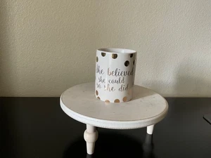 White & Gold Positive Affirmation coffee/tea/hot cocoa mug 8oz - Picture 1 of 5