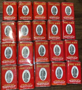 Lot 20 Vintage Prince Albert Crimp Cut Long Burning Pipe Zigaretten Tabak Dose - Bild 1 von 4