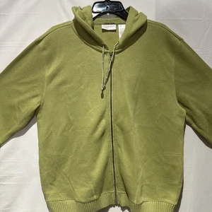 Liz Claiborne Womens Hoodie Knit Full Zip Drawstring Pockets Sz L - Picture 1 of 6