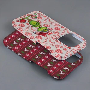 2025 Christmas Pattern Phone Case Silicone Cover For iPhone 16 15 Pro Max 14 13 - Picture 1 of 17
