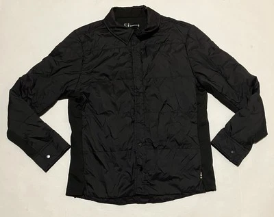 Smartwool Smartloft Puffer Jacket Mens Size Large Merino Wool Blend Black Snap - Image 1 of 4