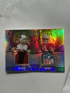 Kurt Warner Josh Rosen 2018 illusions patch nfl tag 1/1 legacies 1 of 1 Creased - Picture 1 of 2