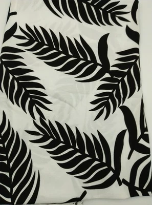 Tela Viscosa Hoja Blanca Negra para Vestidos, Blusas y Faldas 150x100cm Foto 1 de 4