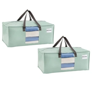 2 Pack Moving Bags for College, Heavy-Duty Storage Totes, Moving Boxes and Wa... - Picture 1 of 7