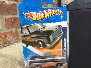 HOT WHEELS BLACK 83 CHEVY SILVERADO WALMART EXCLUSIVE 2011 RACING VHTF 1/64 - Picture 1 of 11