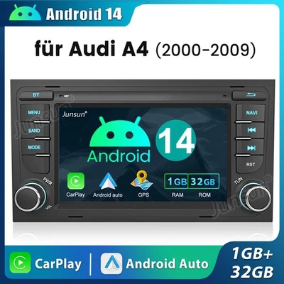 32G Android 14 Autoradio Für Audi A4 8E 8H B6 B7 2000-2009 Carplay GPS Navi RDS - Bild 1 von 4