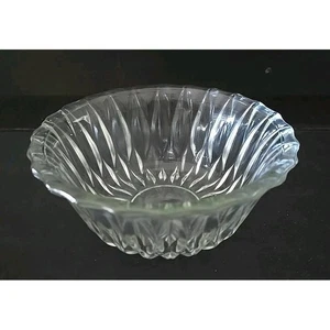 Clear 6" Glass Bowl Decorative Serving Bowl Crystal Cut Design Home Decor - Picture 1 of 4