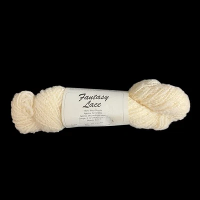Brown Sheep Co. Fantasy Lace Boucle 100% Lana Hilo Crema 1 x 50 gramos Madeja Foto 1 de 4