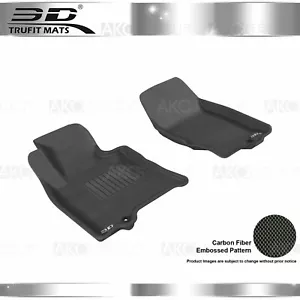 Juego de alfombrillas delanteras para todo clima Infiniti EX35 FX35 QX70 2008-2017 Kagu negro - Imagen 1 de 10