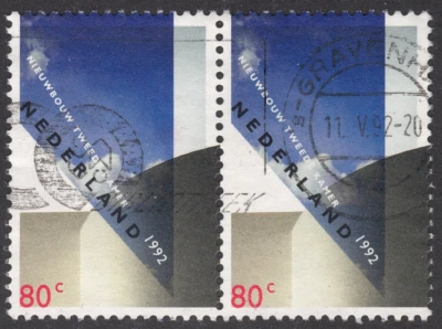 1992 Netherlands SC# 811 - Lower House of States General - pair - Used - Image 1 of 2