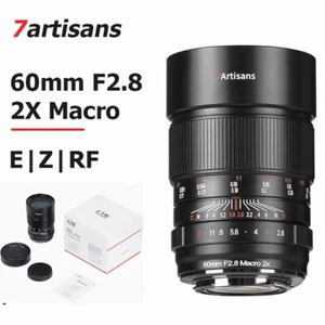 7artisans 60mm F2.8 Macro 2X Full Frame Large Aperture Lens for Canon Nikon Sony - Picture 1 of 10