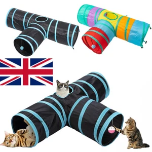 Cat Tunnel 3 Way Toy Long Pop Up Tube Play Rabbit Kitten Puppy Interactive Pet - Picture 1 of 10