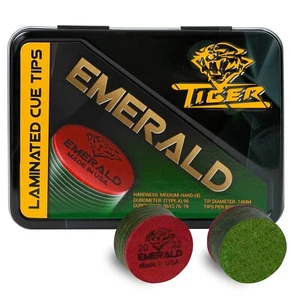 12 TIGER SMARAGD Laminat Pool Billard Queue Spitzen - 1 Box - VERTRAGSHÄNDLER - Bild 1 von 4