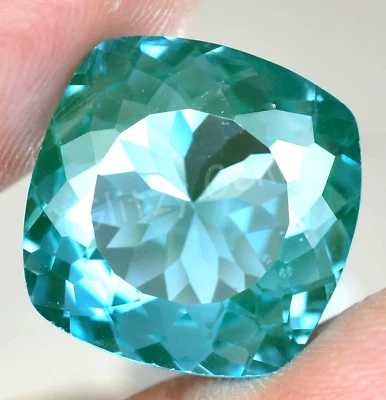 Pietra preziosa sciolta naturale 19,80 ct tormalina Paraiba verdastra blu neo... - Immagine 1 di 4