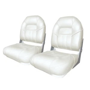 2 x Premium Centurion Boat Seats - White Style By MiDMarine - Picture 1 of 3