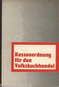 Hans Hünich KASSENORDNUNG FÜR DEN VOLKSBUCHHANDEL Buchhandlungen Buchhändler DDR - Bild 1 von 2