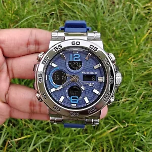 FOXBOX Waterproof Shockproof Digital Analogue Quartz G-Shock Style Wrist Watch - Picture 1 of 8