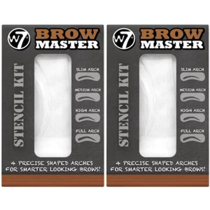 W7 Cosmetics Brow Stencil Set - 2 Pack Brow Master Eyebrow Shaping Arch Makeup - Picture 1 of 1