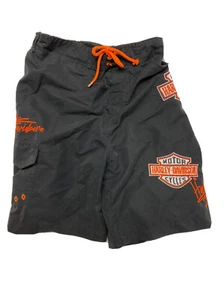 VTG Harley Davidson Youth Size 7 Swim Shorts Trunks - Picture 1 of 10