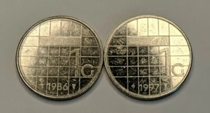 1986, 97, 1 Gulden Netherland Low Mint only 19.7k & 12k 2 Proof High Value Coins - Bild 1 von 9