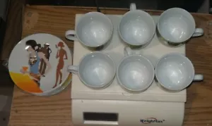 LKNW NAAMAN PORCELAIN JAPAN TEA SET FOR 6 LADY SILHOUETTE P.R.O.C. - Picture 1 of 4