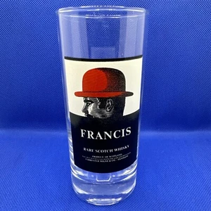 Francis Rare Scotch Whiskey Highball  Litho Printing Collectable Souvenir Glass - Picture 1 of 9