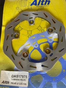 ALTH NONE FLOATING WAVEY DISC DAZ17975  YAMAHA R6-R1 REAR 220-105 - Picture 1 of 1