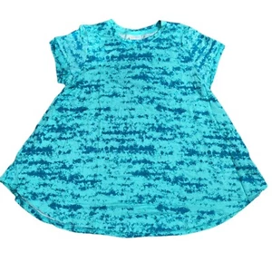 3XL ERIKA LuLaRoe ~ MODELLO TURCHESE TIE DYE ~ Swing Top; taglie 24-26; nuovo con etichette - Foto 1 di 2