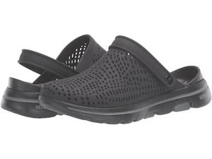 SKECHERS GO WOLK 5 ASTONISHED WOMEN SHOES SANDALS SLIPPER CLOG SIZE 10 BLACK NEW - Picture 1 of 8