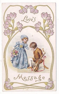 EE. UU. 1909 Mensaje de San Valentín DPO Postal en relieve Julietta Indiana PPC Cubierta Z - Imagen 1 de 2